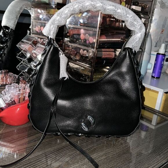 Rebecca Minkoff Whip Chain Metallic Hobo Bag With Dust Bag - Picture 5 of 9